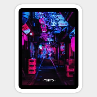 Tokyo Street Neon Synthwave Sticker